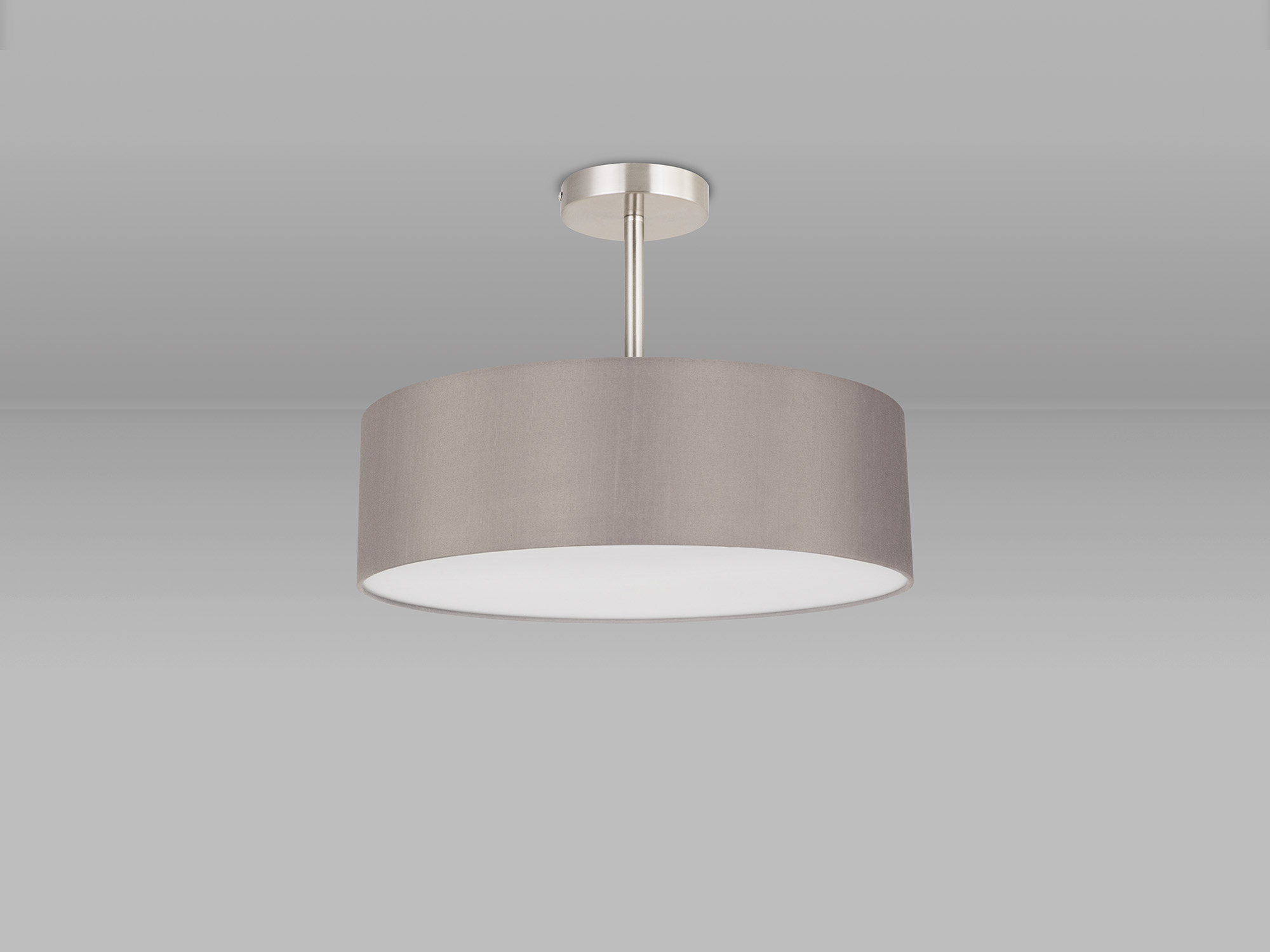 Baymont 45cm Semi Flush 5 Light Satin Nickel, Grey DK0756  Deco Baymont